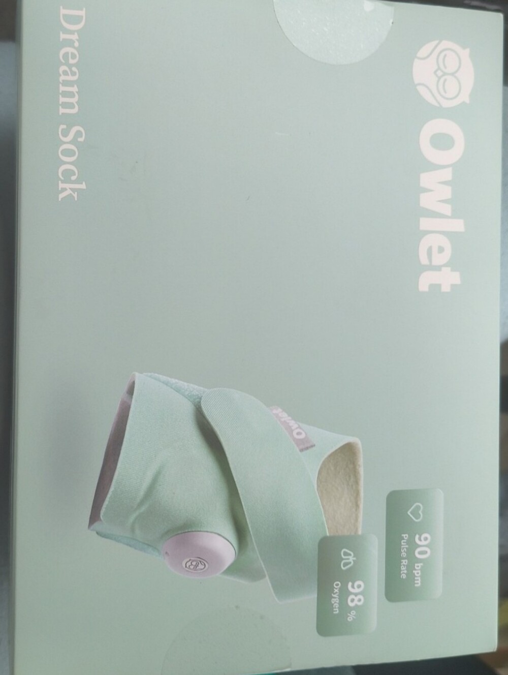 Owlet Dream Sock Baby Monitor in Light Green